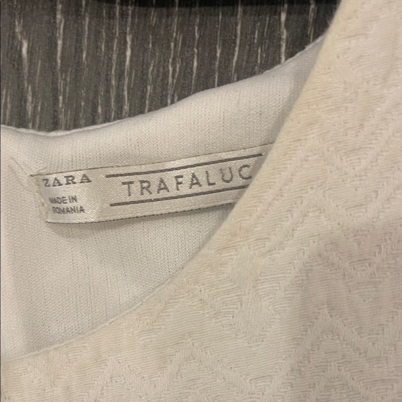 Zara Textured White Mini Dress - Picture 5 of 8